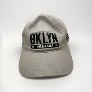 2015 NBA ADIDAS ALL-STAR Brooklyn SLOUCH ADJUSTABLE CAP Grey Black Strap Back